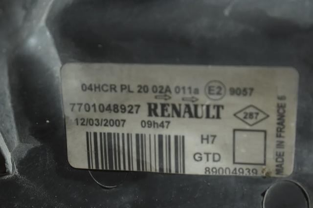 RENAULT 7701048927 Левая фара в наличии Винница