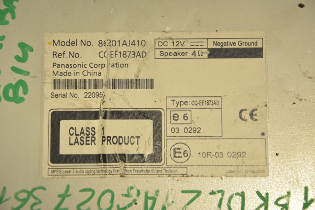 SUBARU 86201AJ410 в наличии Павлоград