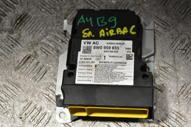 Модуль-процессор управления подушкой безопасности (ЭБУ AIRBAG) 8W0959655 VAG