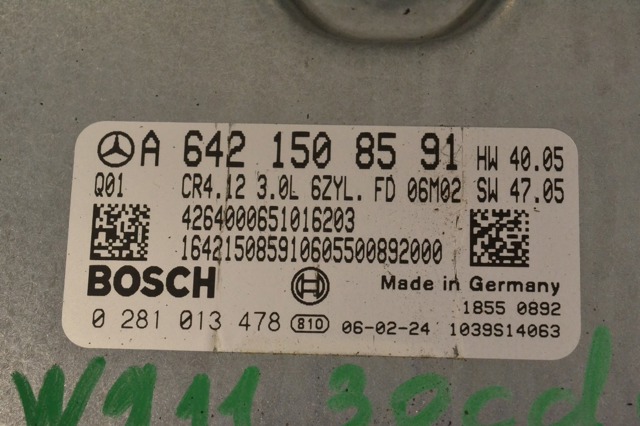 MERCEDES A6421508591 Модуль управления (ЭБУ) двигателем в наличии Ирпень