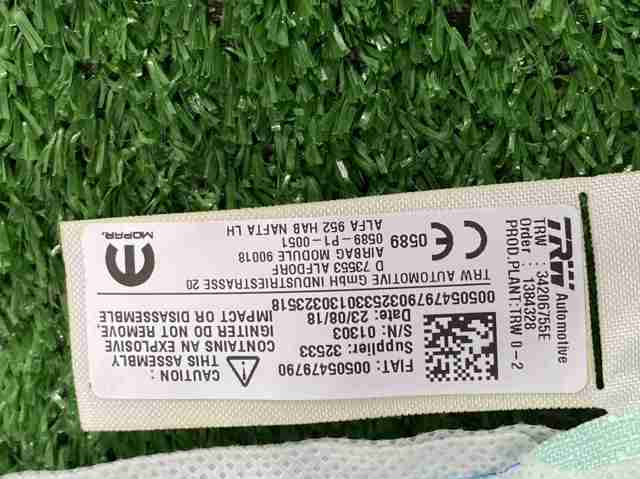 50547979 FIAT Подушка безопасности (AIRBAG) шторка боковая левая купить в Черновцы