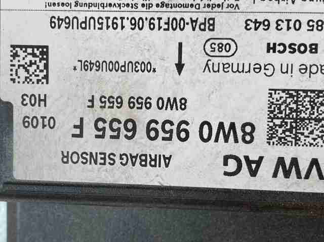 8W0959655F VAG Модуль-процессор управления подушкой безопасности (ЭБУ AIRBAG) купить в Запорожье