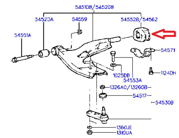 Сайлентблок переднего нижнего рычага H352563 HETIAN