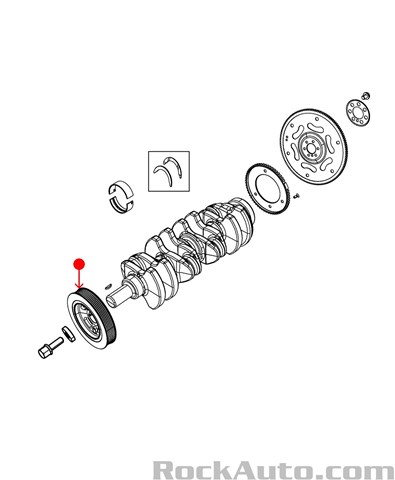 Шкив коленвала (демпфер) 5047418AB CHRYSLER