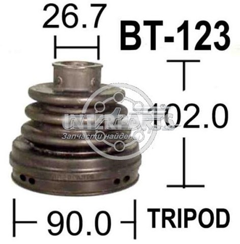 Пыльник шарнира угловых скоростей внутренний передний BT123 INTERPARTS
