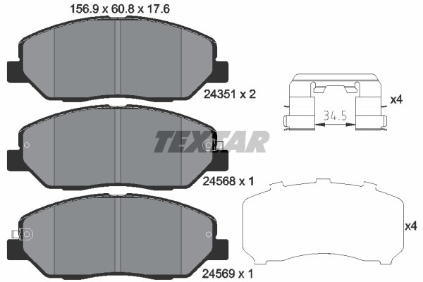 Колодки 2435101 TEXTAR