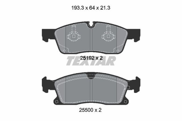 Передние тормозные колодки 2519202 TEXTAR