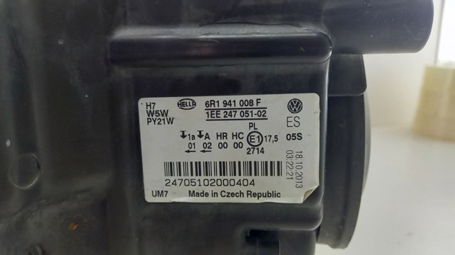 Фара основная правая 6R1941008F VAG