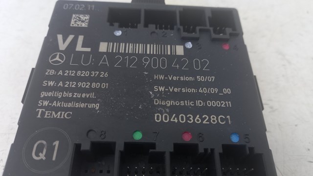 Блок комфорта передней двери A2129004202 MERCEDES
