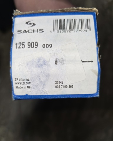 Амортизаторы передние 125909 SACHS