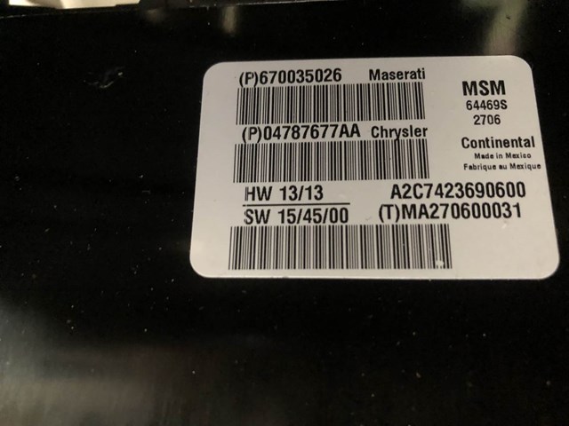 MASERATI 670035026 в наличии Кривой Рог
