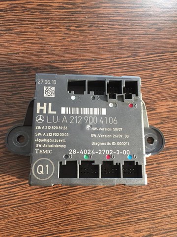 Блок комфорта задней двери A2129004106 MERCEDES