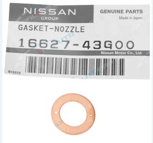 Кольцо (шайба) форсунки инжектора посадочное 1662743G00 NISSAN
