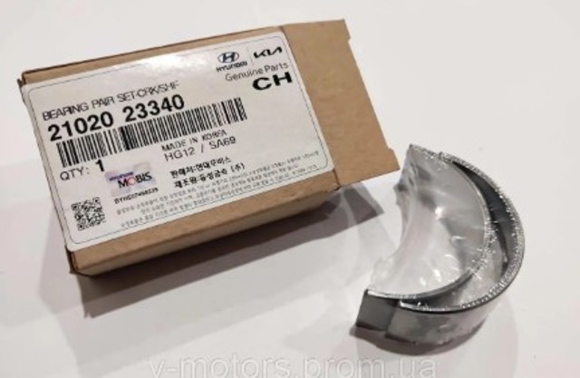 Вкладыши коленвала коренные, стандарт (STD) 2102023340 HYUNDAI