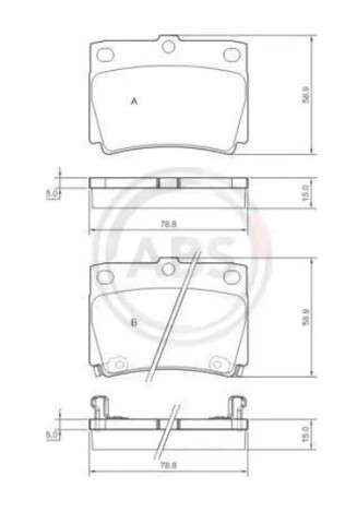 Задние дисковые колодки 37284 ABS