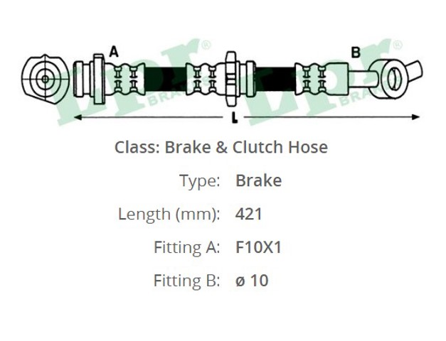 Передний правый тормозной шланг 6T47927 LPR