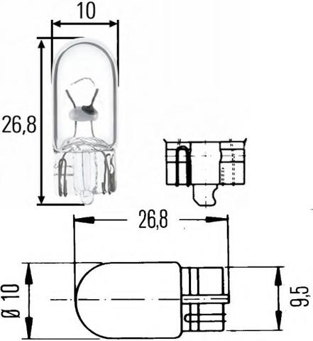 Лампочка плафона освещения салона/кабины 8GP003594121 HELLA