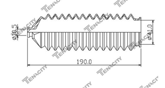 Чехол рулевого механизма ASRMA1003 TENACITY