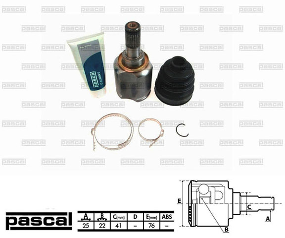 ШРУС внутренний, передний G70302PC PASCAL