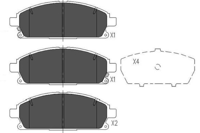Тормозные колодки KBP6515 KAVO PARTS