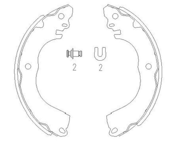 Колодки тормозные задние, барабанные KBS7416 KAVO PARTS