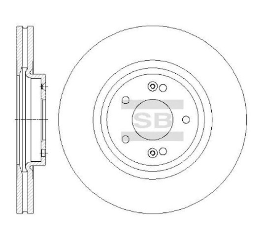 Тормоз дисковый передний SD1075 SANGSIN