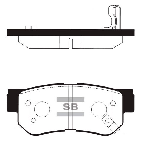 Колодки тормозные дисковые комплект SP1117 SANGSIN