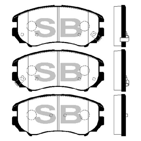 Передние тормозные колодки SP1155 SANGSIN