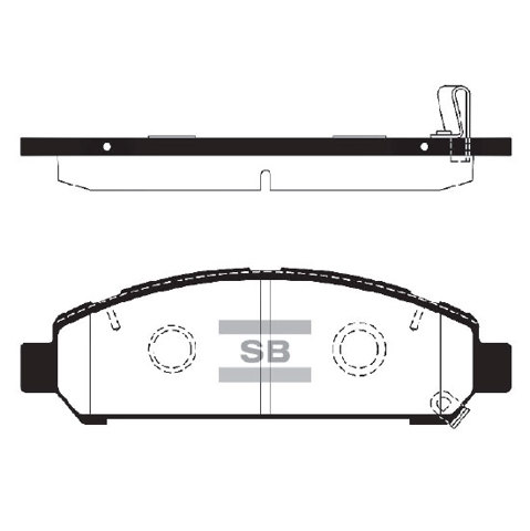 Колодки тормозные передние дисковые SP1454 SANGSIN