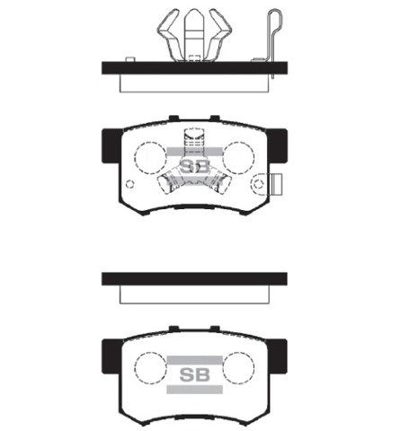Задние дисковые колодки SP2116 SANGSIN