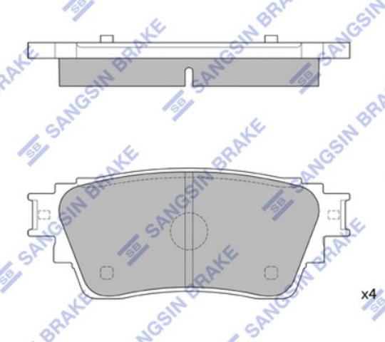 Задние дисковые колодки SP4350 SANGSIN