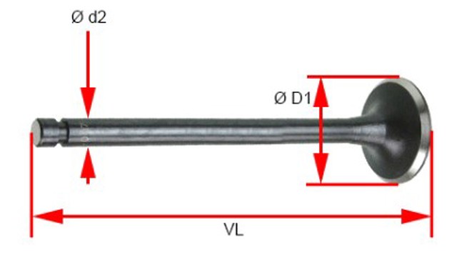 Клапан впускной ZA280 ROCKY