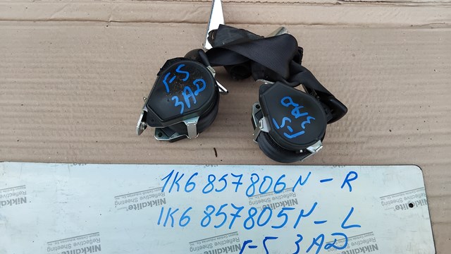 Ремень безопасности задний правый 1K6857806N VAG