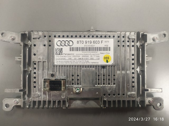 8T0919603F Дисплей многофункциональный купить Украина