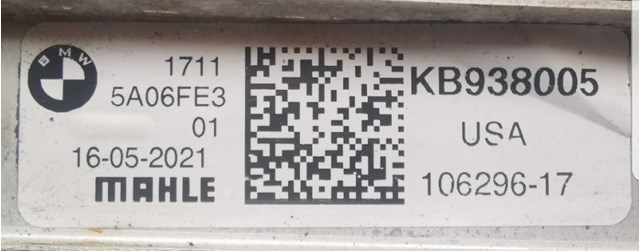 17115A06FE3 BMW Радиатор купить в Тернополь