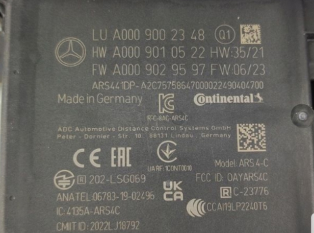 Радарный датчик дистанции A0009002348 MERCEDES