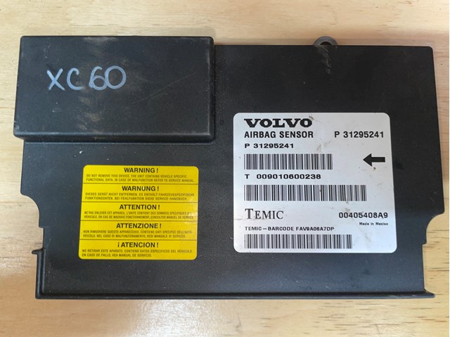 Модуль-процессор управления подушкой безопасности (ЭБУ AIRBAG) 31295241 VOLVO