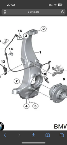 Кулак поворотный передний правый 31216777752 BMW