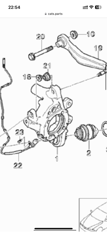 Цапфа поворотного кулака 33326763120 BMW