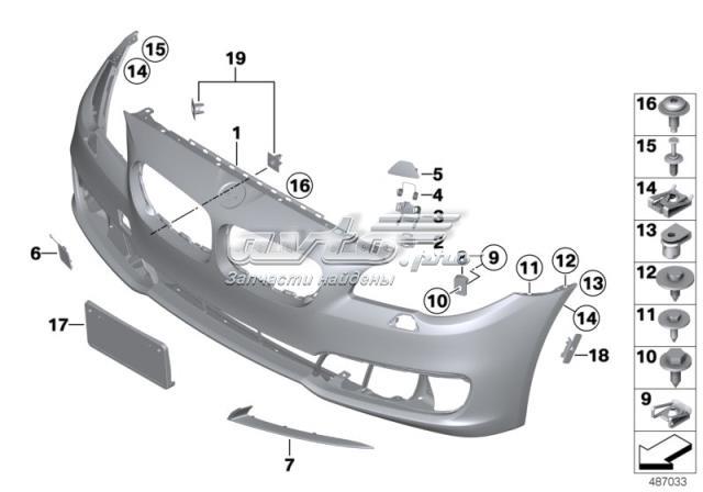Бампер передний 51117332676 BMW