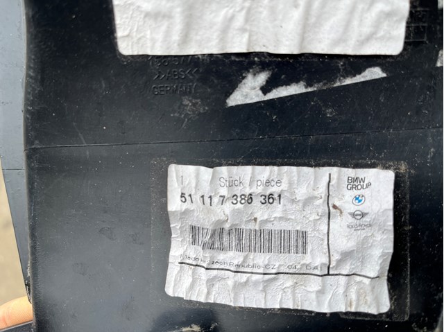 BMW 51117386361 Кронштейн крепления противотуманной фары левой в наличии Одесса