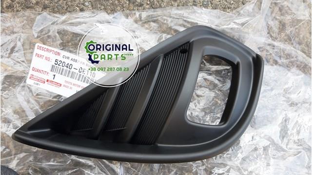 520400E110 TOYOTA Заглушка (решетка) противотуманных фар бампера переднего левая купить в Винница