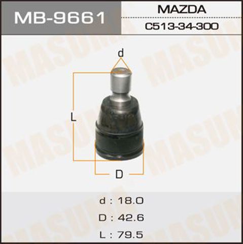 MASUMA MB9661 Шаровая опора нижняя в наличии Полтава