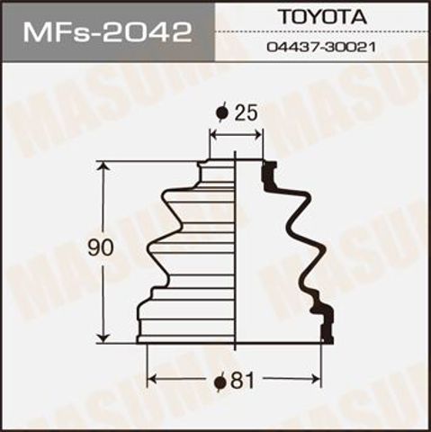 Пыльник ШРУСа внутренний, передней полуоси MFS2042 MASUMA