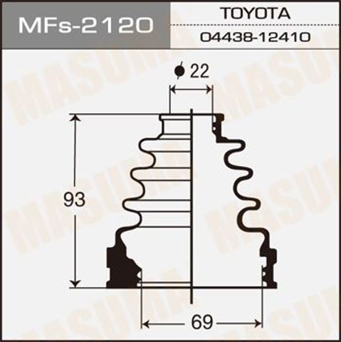 Пыльник шарнира угловых скоростей наружный передний MFS2120 MASUMA