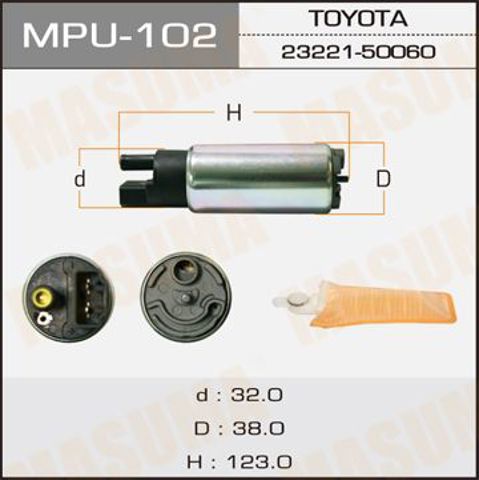 Топливный насос электрический погружной MPU102 MASUMA