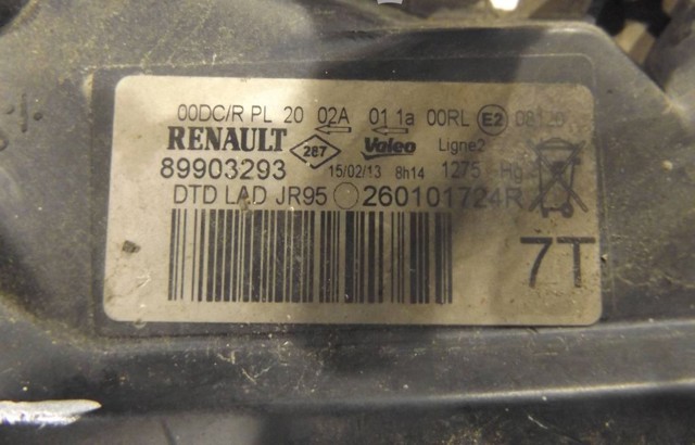 260101724R RENAULT Правая фара купить в Ровно