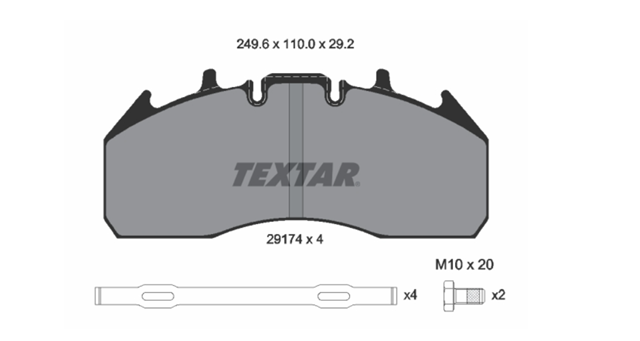 TEXTAR 2917401 Колодки тормозные передние дисковые в наличии Павлоград