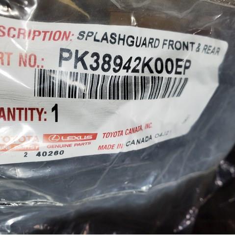 TOYOTA PK38942K00EP Брызговики передние+задние, комплект в наличии Кривой Рог