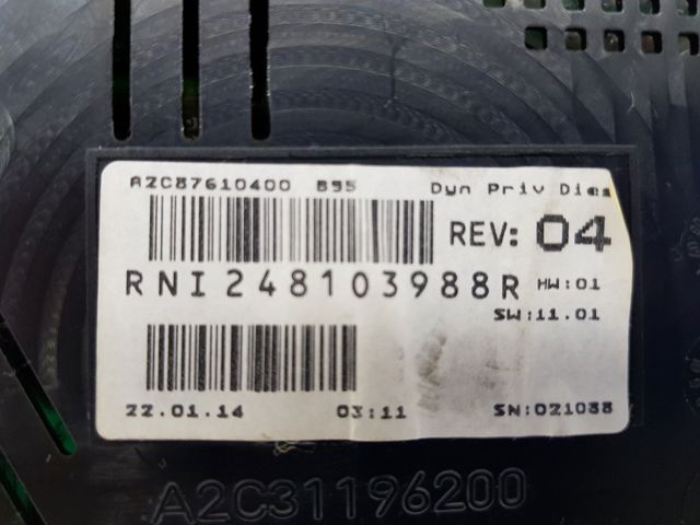 248103988R RENAULT Приборная доска (щиток приборов) купить в Ирпень